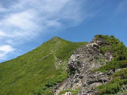 武利岳へ登る最後の急登坂