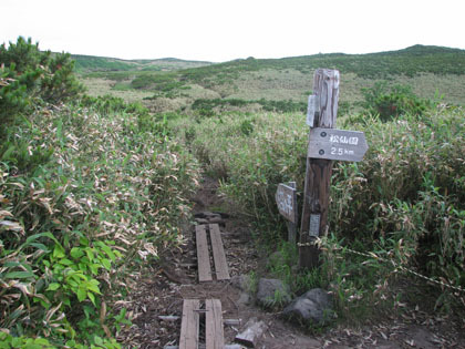 八島分岐、松仙園への道は閉鎖されていました