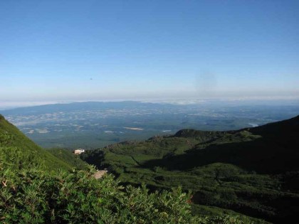 十勝温泉と上川盆地を一望します