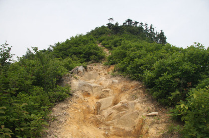 下台倉山へ向かっての急な登り区間です。