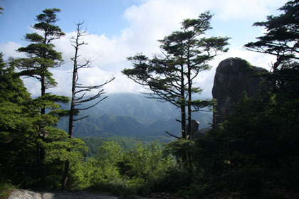 後を振り返ると、金峰山が見えました。