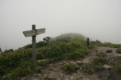 肩。山頂まではもうすぐです。