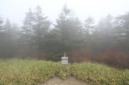 恵那山の山頂。