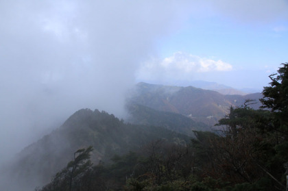 復路、一瞬だけ青空が見えました。