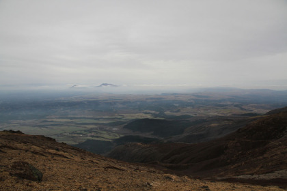 稲星山の山頂からの景観。