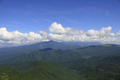 茶臼山からの景観。