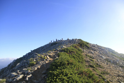 鷲羽岳の山頂。