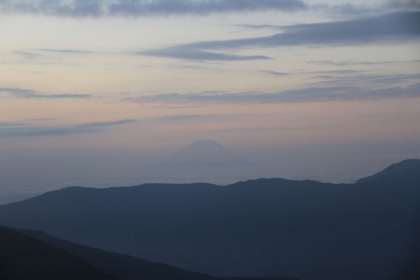 早朝の富士山。
