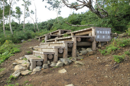 雨竜沼湿原を一望できる展望台。