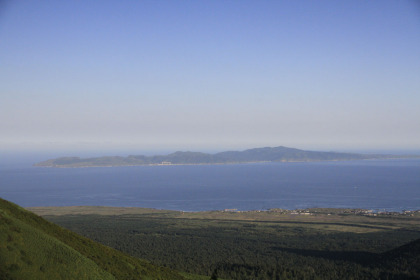 六合目の見晴台から見た礼文島。