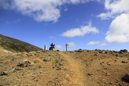 北鎮分岐。ここから北鎮岳の山頂まではわずかな時間です。