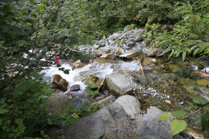 額平川に降りました。