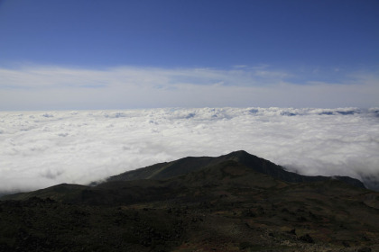 山頂から見た雲海。