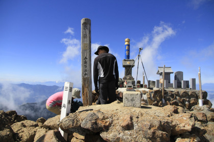 赤岳の山頂。