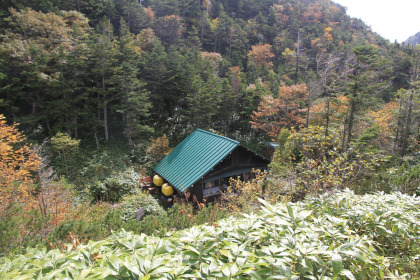 焼岳小屋。