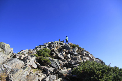 西穂高岳の山頂。