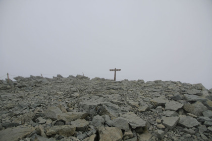 北穂高岳の山頂。