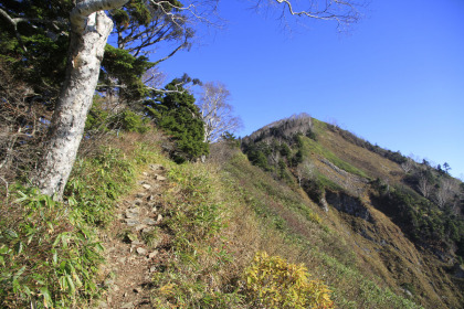 五地蔵山へ登る登山道。