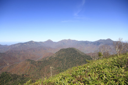 乙妻山から見た頸城三山。