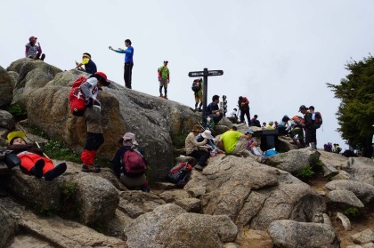 瑞牆山の山頂。