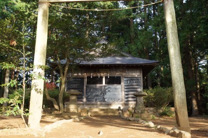 金比羅神社。裏手にトイレがあります。入り口からここまではきつい坂道です。