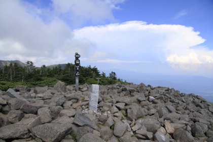 編笠山の山頂。