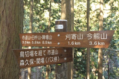 戸倉三山の標識は詳細すぎてわかりにくくなっています。「鳥切場」は地図にはありません。