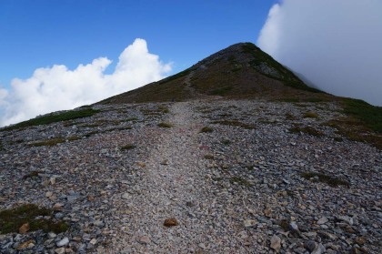 雪倉岳の山頂。