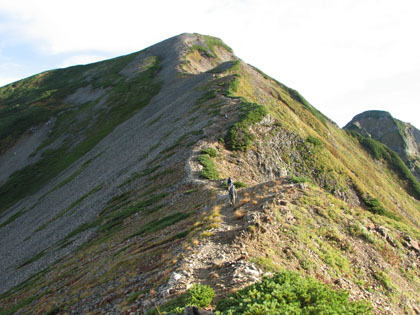 鹿島槍ヶ岳の登り。