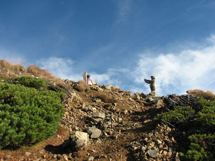 鹿島槍ヶ岳の山頂。