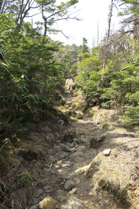 破風山の稜線。