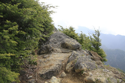 岩峰。景観が楽しめます。