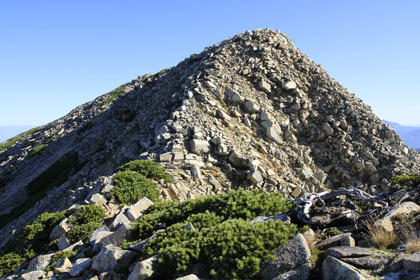 北薬師岳の山頂。