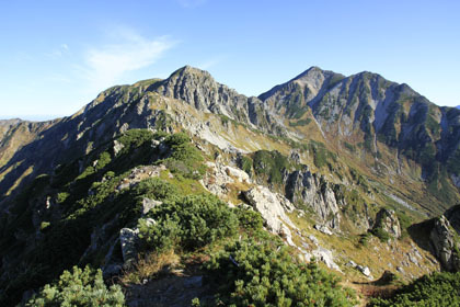 鬼ヶ岳と雄山。