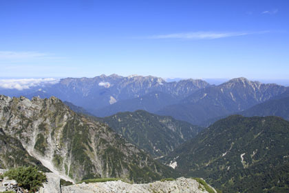 別山から見た後立山連峰。