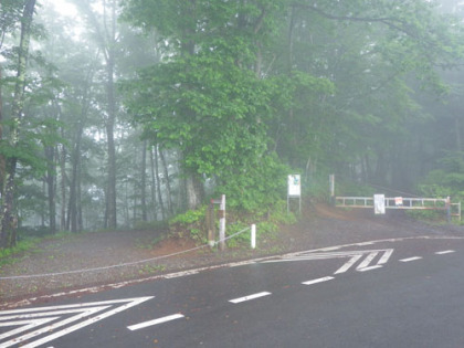 松姫峠には駐車場とトイレがありますが、休憩用のベンチはありませんでした。