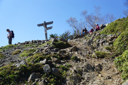 雲取山の山頂。