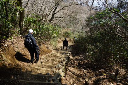 男体山を越えて筑波神社に降りる道が一番混んでいるようでした。